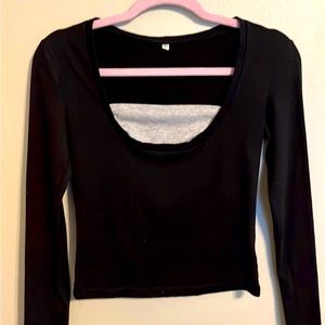 Long sleeve crop top